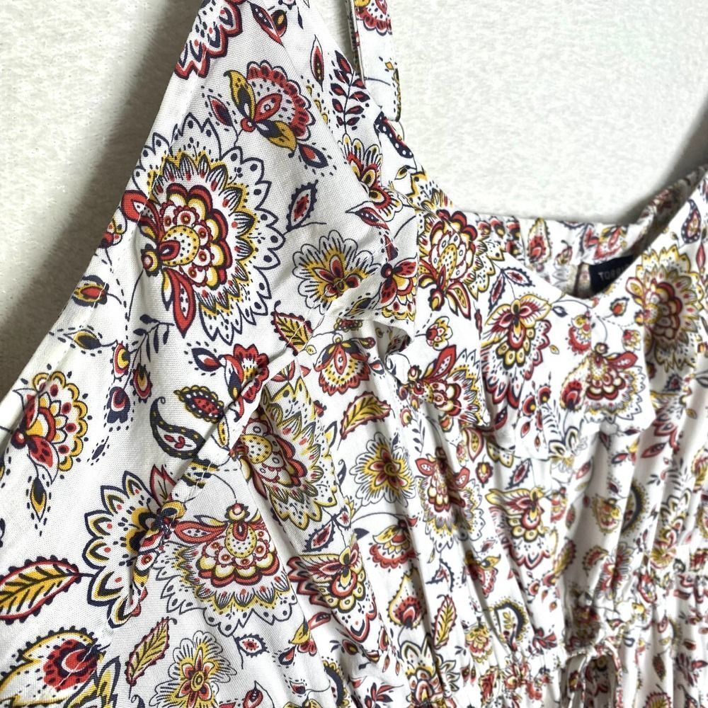 Torrid Floral Paisley Ruffle Neck Challis Midi Tank Dress Multicolor Size 4X - Picture 7 of 16
